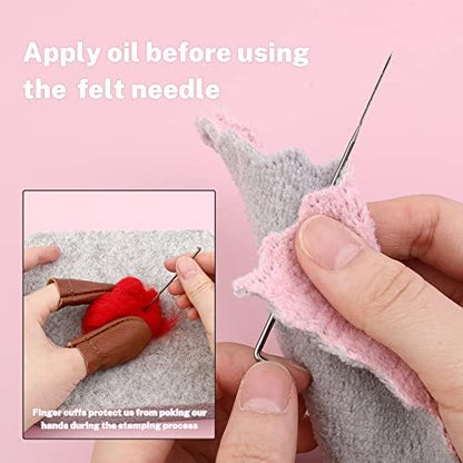 Mayboos Needle Felting Kit, Needle Felting Pad 6"x6" Felting Tools - Image 6