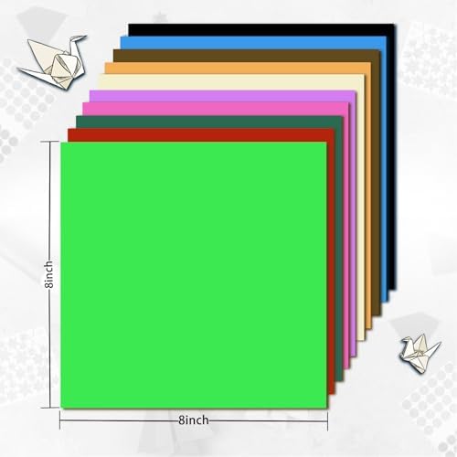 100 Sheets Origami Paper 20 Color Double Sided Origami Paper 8x8 - Image 2