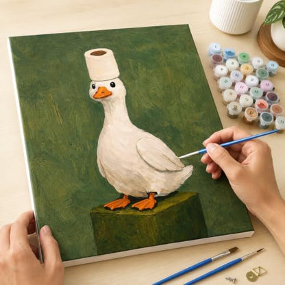 Vintage Duck Paint by Numbers Kit for Adults,Fun Paint by Number With Frame - Image 4