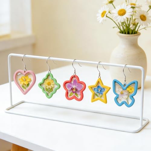 14Pcs Nature Theme Polymer Clay Cutters Set, Clay Earrings Cutters Polymer Jewelry Cutter for Earrings Making DIY Craft Supplies - Image 5