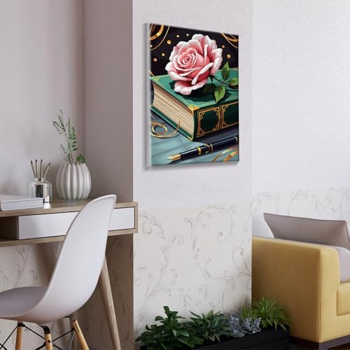 ATDMS Flower Paint by Numbers Kit for Adults with Frame, 8x12 Inch - Image 5