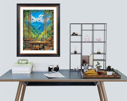 NZNANCHU Mount Paint by Numbers Kit for Adults,Plant Painting by Numbers Kits on Canvas for Beginner, DIY Desk Watercolor Oil Painting for Birthday Gift Relax Decor (Study) - Image 3