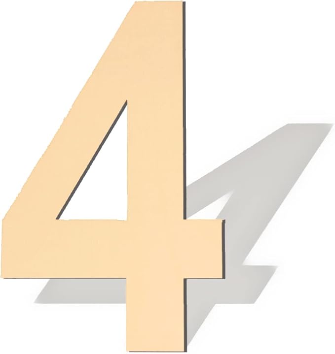 15 Inch Large Wooden Numbers 4, Blank Wood Number 4, Big Unfinished Wooden Numbers for DIY Craft,Large Wooden Number Signs, Large Wood Numbers for Birthday Wedding Party Decorations