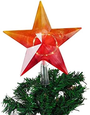 Star Silicone Resin Molds, Christmas Tree Topper Star Crystal Epoxy Resin Molds, DIY Crafts Making Christmas Ornaments Decorations (5*Yellow Light String) - Image 3