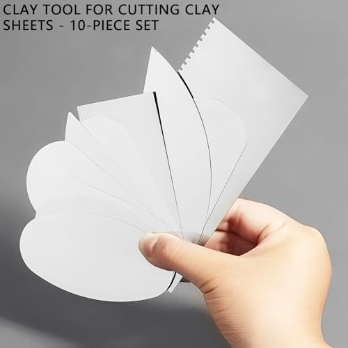 Pottery Tools Set for Beginners, 12 PCS Stainless Steel Clay Sculpting Tools, Ceramic Scrapers & Serrated Ribs for Trimming, Shaping & Texturing, Clay Modeling Tools Kit - Image 7