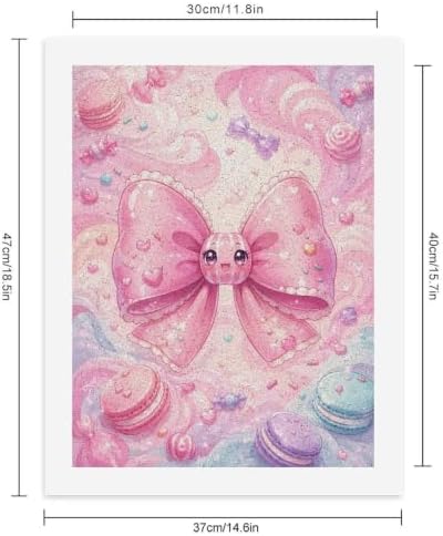 Lyngora Paint by Numbers Kit for Adults Beginner Art Decor Pink Candy Bow - Image 2