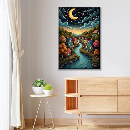 JOOZ Landscape Paint by Numbers Kit for Adults with Frame, 8x12 Inch - Image 7