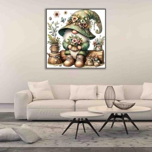 DYAIANGMU Gnome Stamped Cross Stitch Kit for Adults 13.7x13.7 inches - Image 3