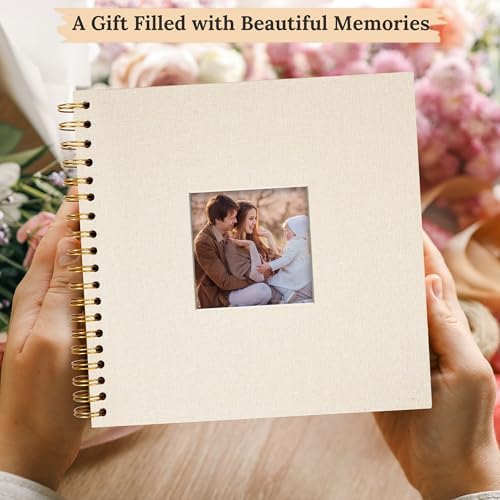 10"x10" Scrapbook Photo Album Linen Cover 40 Sheets 80 Pages White Paper - Image 6