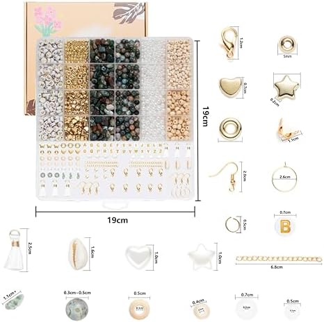 Xylise Jewelry Making Supplies Kit Natural Stone Beads for Irregular Natural Stone with for DIY Craft Bracelet Necklace Earrings for Adults(Agate) - Image 3