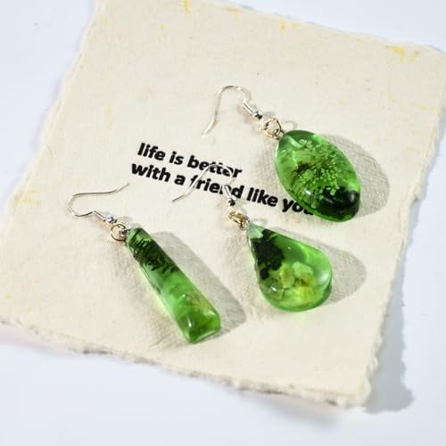 Attuslla Earring Resin Moulds Kit, Earring DIY Casting Mould Set with Ear Hook, Jump Rings or Earrings Pendants Keychains - Image 3