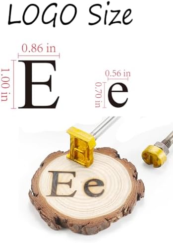 1" Letter E Branding Iron 2Pcs, Upper & Lower Case Wood Branding Iron - Image 2