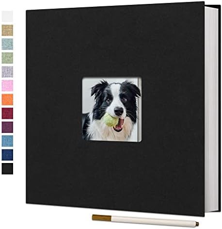 Vienrose Large Self Adhesive Photo Album with Window 11x10.6 40 Pages Black by Vienrose