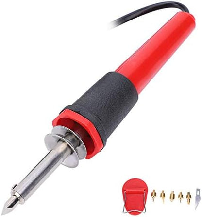 Soldering Iron Kit Wood Burning Tool, Piece Wood Burning Pen Set, Electric Soldering Iron Set Wood Burning Pen Engraving Carving Pyrography Tool 40W for DIY Enthusiasts(AC110V-US Plug) - Image 5