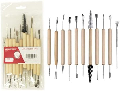 S & E TEACHER'S EDITION 11 Pcs Pottery & Clay Sculpting Tools by SETEACHERSEDITION