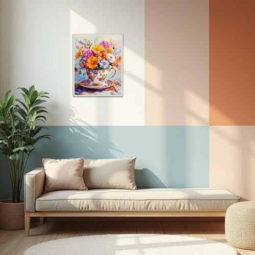 Banket Paint by Numbers Kit for Adults Beginner Flowers DIY Painting Kits for Adults Floral Easy Adult Paint by Number Kits on Canvas Color by Numbers for Gifts Home Wall Decor 16x20 Inch - Image 5