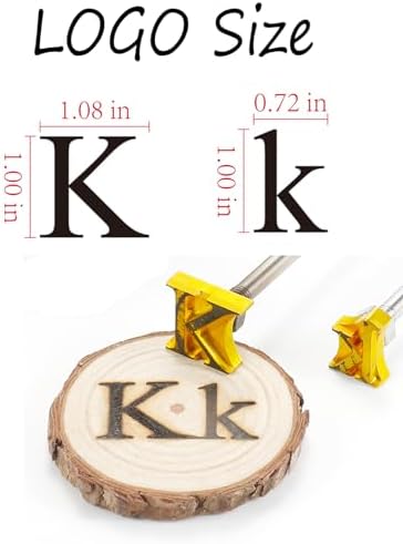 1" Brass Letter K Branding Iron, Upper & Lower Case for Wood, Hats, Steak - Image 2