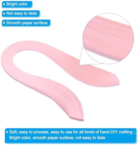 PATIKIL Quilling Strips Paper 600pcs 5mm 39cm Origami Paper Quilling Kits for Art DIY Hand Craft Christmas, Light Pink - Image 3