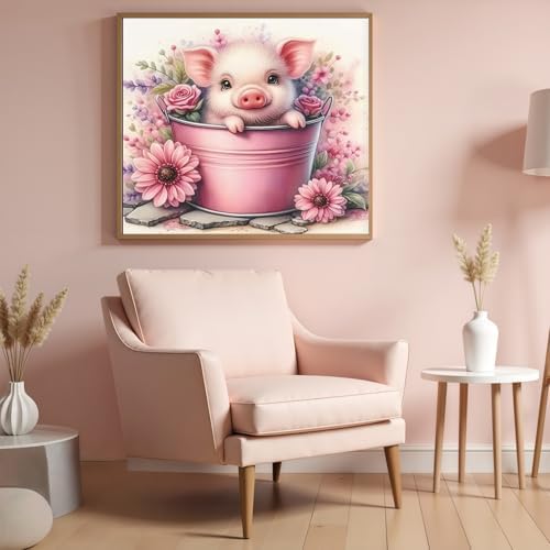 DOTSTART Paint by Numbers Kit for Adults, Cute Pig Paint by Number Kits - Image 4