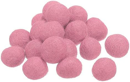 PATIKIL Wool Felt Balls Beads Wool Felting Pom 2cm 20mm Pink for Home Decor DIY Crafts Handcrafts Project Pack of 20 by PATIKIL