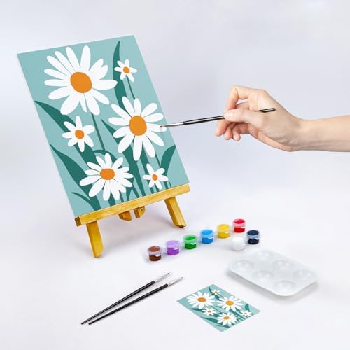 Nuberlic 12X16 Pre Drawn Canvas to Paint Floral 10 Pcs DIY Floral Pre Sketched Outlined Painting Kit to Ladies Party Art Supplies - Image 3