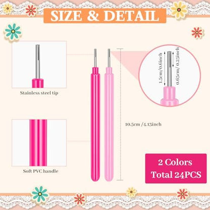24Pcs Paper Quilling Tools Quilling Slotted Needle Tools Cricut Quilling Tool for Paper Flowers - Image 2