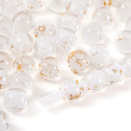 100pcs 12mm Resin Large Hole Beads for Carabiner Bag Charm Keychain by Aoxsie