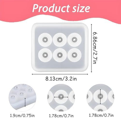 Silicone Resin Bead Molds Set, 2 Pack Round Ball Molds with Holes, DIY Jewelry Making Tools - Image 2