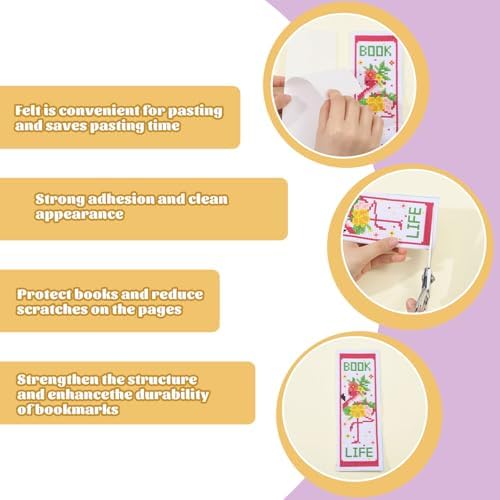 ORIGACH 6 Pcs Cross Stitch Bookmark Kit for Beginner Flamingo Bird Pattern Stamped Embroidery Stitch Kits for Starter DIY Bookmarks Printed Cross Stitch Kits for Book Lovers - Image 4