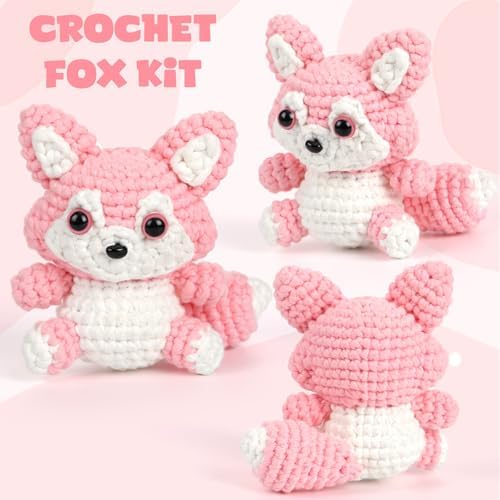 CrochetBox Fox Complete Crochet Kit for Beginners, Easy Craft for Adults - Image 2