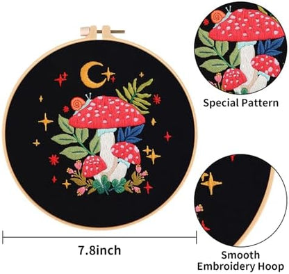 Nuberlic Mushroom Embroidery Kits for Beginner Adults - Image 4