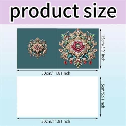 jinglinhh 6pcs Diamond Art Painting Retro Mandala Greeting Cards with Envelopes, DIY Card Making Kits for Adults, Diamond Art Postcards Christmas Cards Craft Gifts - Image 2