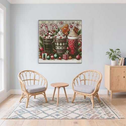 Cross Stitch Kit for Adults Beginners - Snowflake Gingerbread Cup DIY Craft - Image 4