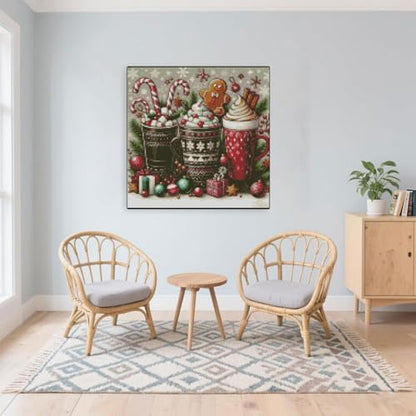 Cross Stitch Kit for Adults Beginners - Snowflake Gingerbread Cup DIY Craft - Image 4