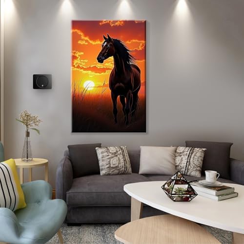 JOOZ Horse Paint by Numbers Kit for Adults with Frame Sunset Paint by Number with Easel Adult Paint by Number Kits Framed Canvas Oil Painting Kits for Home Wall Decor 8x12 Inch - Image 6