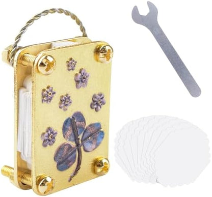 WANDIC 1set Metal Mini Clover Flower Press, Premium Botanical Pressing Tool with 20 Sheets Paper & Wrench for DIY Dried Flower Art Craft by WANDIC