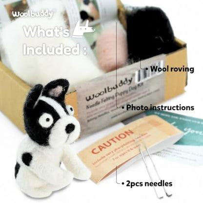 Woolbuddy Needle Felting Starter Kit (Puppy) for Beginner & Adult with Tool - Image 3