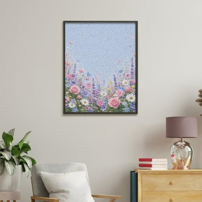 Bozfoxa Paint by Numbers Kit for Adults Beginner Blue Rose Meadow - Image 5