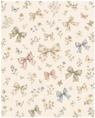 Paint by Numbers Kit for Adults Beginner Art Decor Vintage Bow Floral by Unknown
