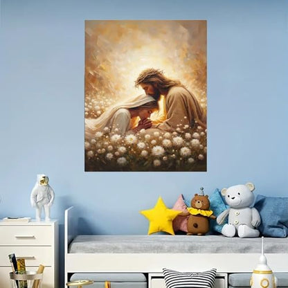 Jesus Hugging Woman Paint by Numbers Kit for Adults Beginner 16x20 inch - Image 5