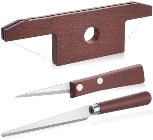 Amylove 3 Pcs Clay Bevel Cutter Fettling Knife Pottery Trim Kit, Red by Amylove
