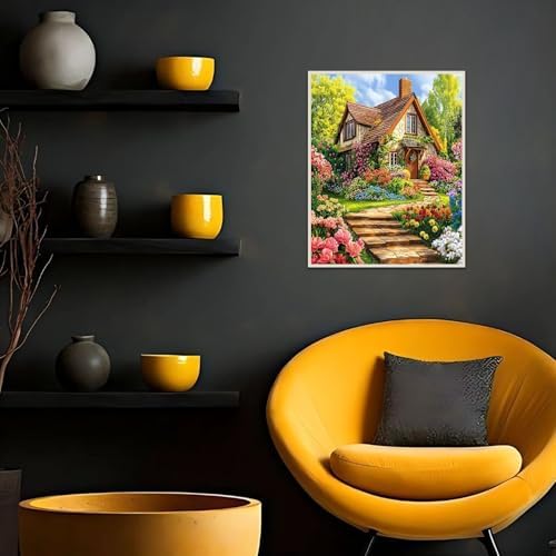 Banket Paint by Numbers Kit for Adults Beginner Landscape DIY Painting Kits for Adults Garden Easy Adult Paint by Number Kits on Canvas Color by Numbers for Gifts Home Wall Decor 16x20 Inch - Image 3