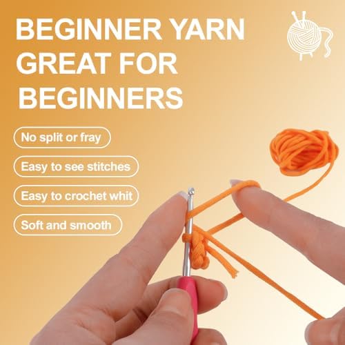 Autglint Duck Crochet Kit for Beginners Adults & Kids, Amigurumi Learn to Crochet Starter Kit with 4K Step-by-Step Video Tutorials, Includes Pre-Started Yarn, Crochet Hooks & Accessories - White Duck - Image 4