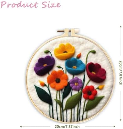 CaptainCrafts Needle Felting Kit for Adults Flower Bouquets Pattern - Image 2