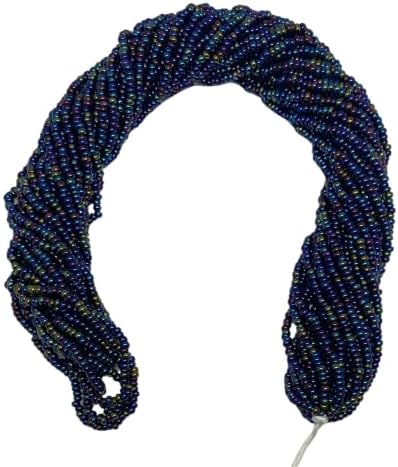 11/0 Glass Seed Beads, 12 String Hanks, Small Craft Beads, 2 mm (Navy Iris) by Unknown