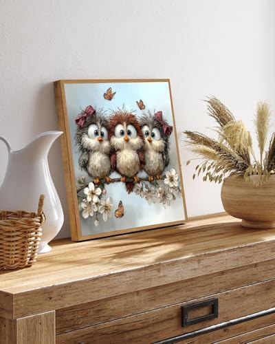 TCDZMYGS Paint by Numbers Kit for Adults,Owl DIY Paint by Number with Frame - Image 3