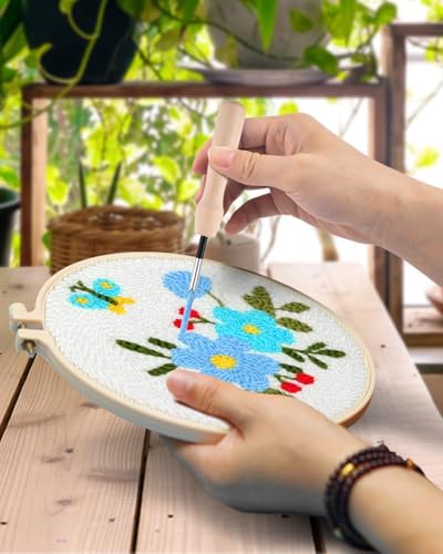 TINDTOP Punch Needle Embroidery Kits, Flowers Punch Needle Kits for Adults - Image 4