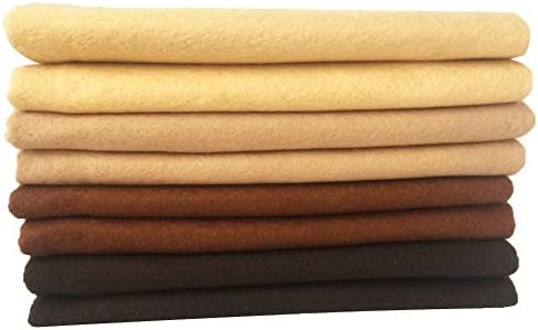 4pcs Thick 1.4mm Soft Felt Fabric Sheet Assorted Color Felt Pack DIY Craft Sewing Squares Nonwoven Patchwork (92x90cm Brown) - Image 2