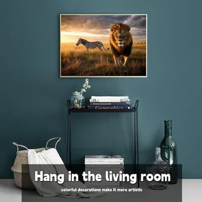 ACANDYL Paint by Numbers Kit for Adults Beginner African Savanna Paint by Number for Adults Painting by Number Animal DIY Acrylic Painting on Canvas Arts Craft Decoration for Home Wall 16x20 Inch - Image 2