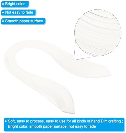 PATIKIL 240pcs Quilling Strips Paper, 3mm x 39cm Beige White - Image 3